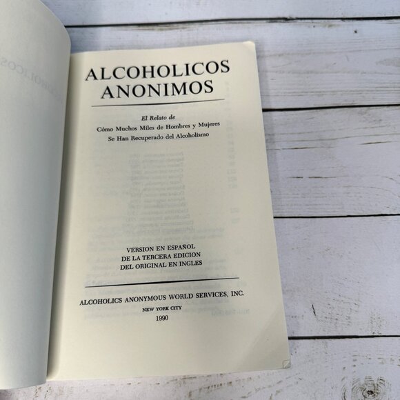 Alcohólicos Anónimos AA Big Book 1990 3rd Ed Spanish Alcoholics Anonymous Vtg - Picture 5 of 6